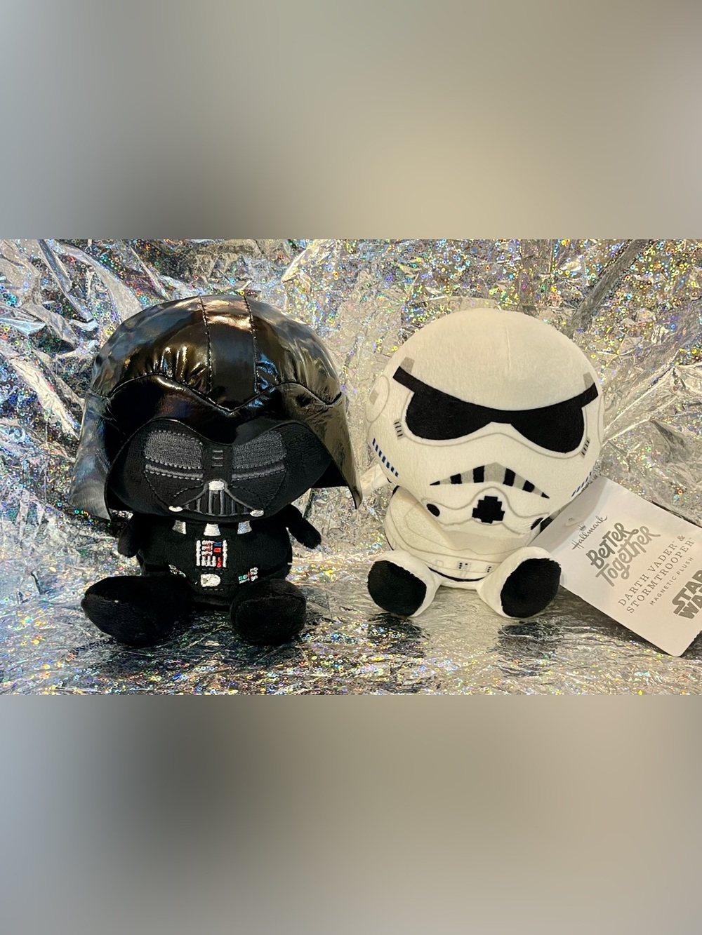 Star Wars Plush Set - Better Together Darth Vader & White Stormtrooper Magnetic